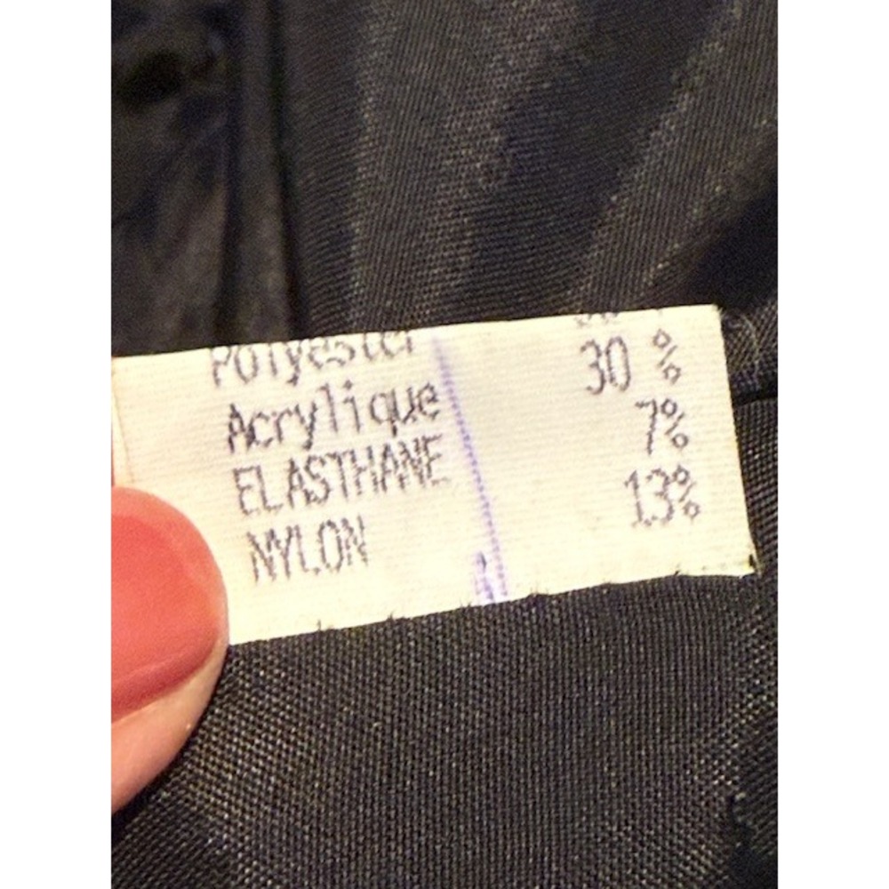 Sandro Paris Mixed Media Faux Leather Jacket Size 1 Faux Fur Collar Vintage Y2K - Picture 11 of 11